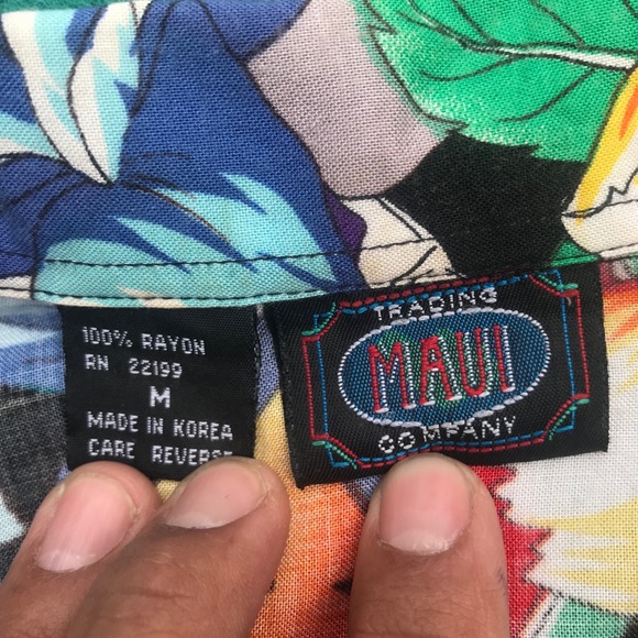 Trading maui company Hawaiian vintage shirt medium - Picture 2 of 2